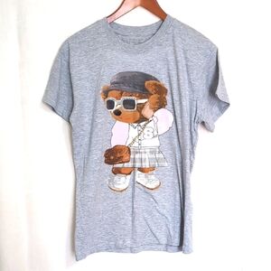 Original Boyfriend Tee by Popular Sport Grey Bear Tee Size Large